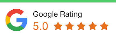 Google Rating 5.0 with five stars