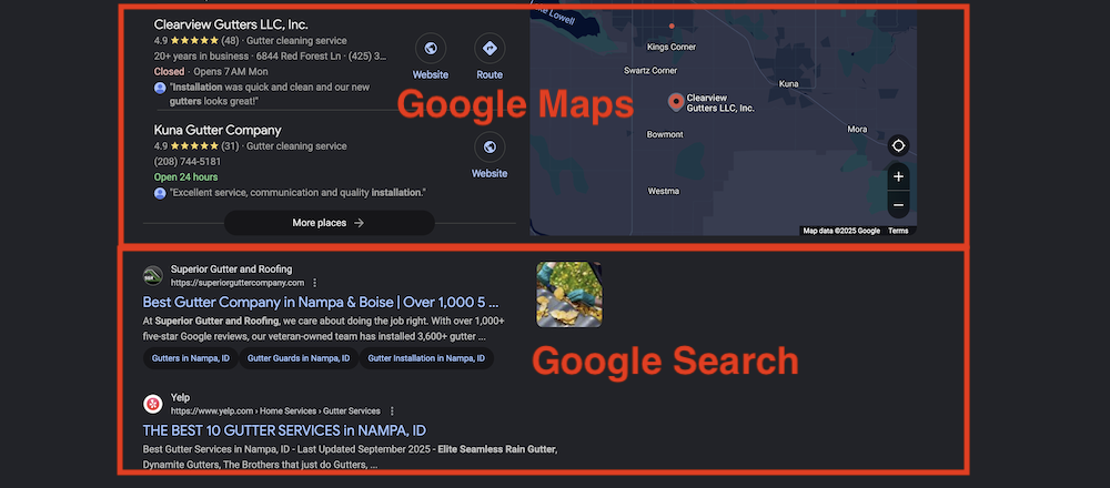 Google Maps vs Google Search Results for Local SEO
