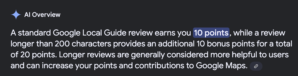 Local guide review number 200 character score boost
